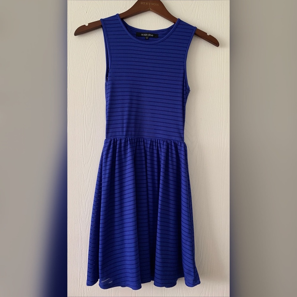 Blue dress with cute back